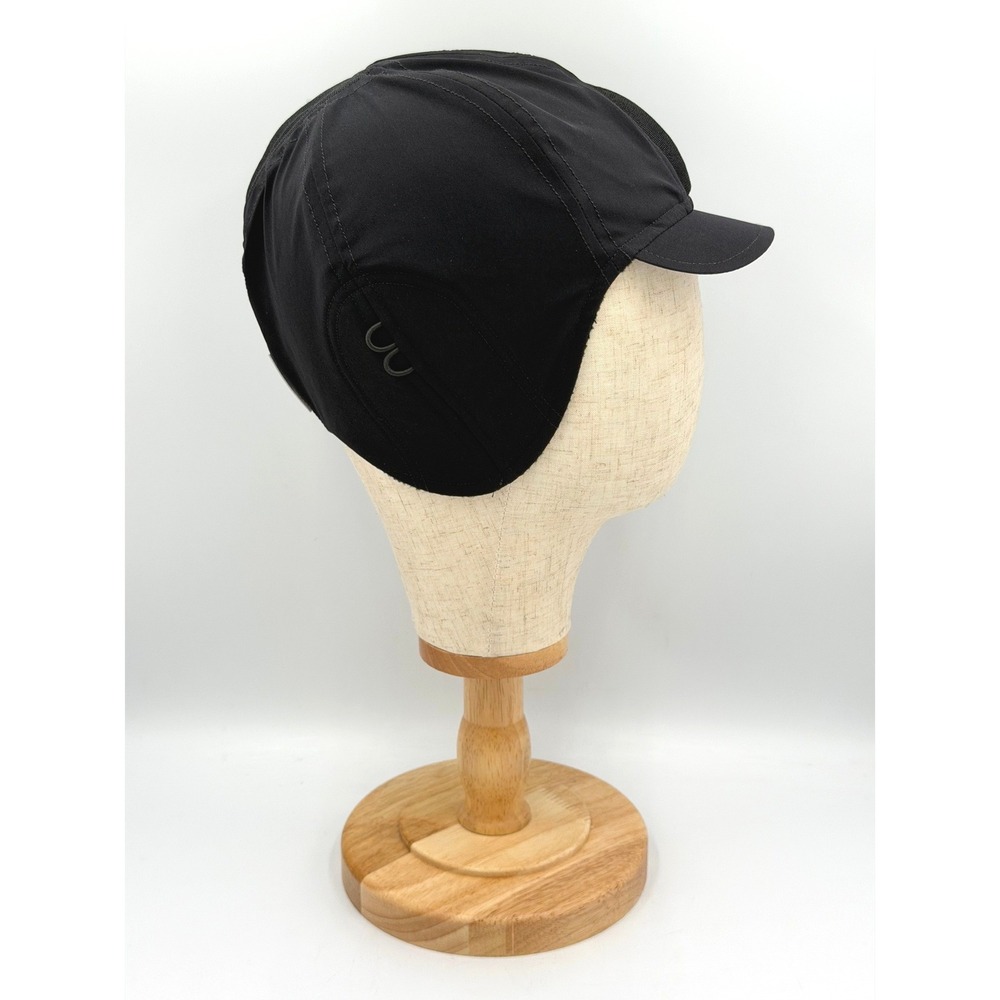 ASSOS Winter Cycling Cap Black Fleece Lined Ear Flaps Reflective Mens